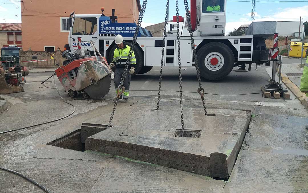Corte de tape de arqueta (llaves de agua)